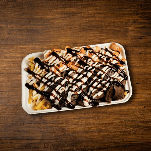 Kebab on chips